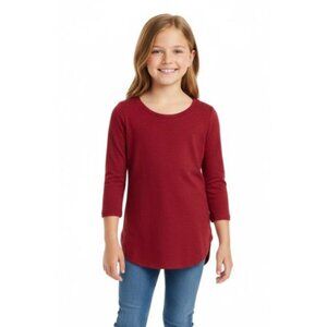 3/$25 Old Navy Children Large Vibrant Red Long Sleeve Shirt Yop Sweater Stetchy